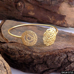 Gold Plated Unique Statement Designer Cuff SKU5735