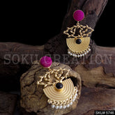 Gold plated Handmade Statement Drop and Dangle Earring SKU5746