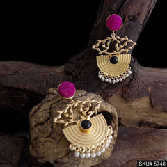 Gold plated Handmade Statement Drop and Dangle Earring SKU5746
