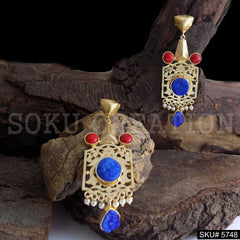 Gold plated Handmade Statement Drop and Dangle Earring SKU5748