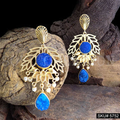 Gold plated Handmade Statement Drop and Dangle Designer Earring SKU5752