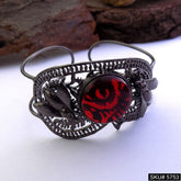 Black Plated Unique Dragonfly Statement Designer Cuff SKU5753