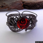 Black Plated Unique Dragonfly Statement Designer Cuff SKU5753