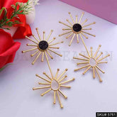 Gold plated Designer Statement Moon light Long Stud Earring SKU5761