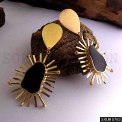 Gold plated Handmade Designer Statement Drop and Dangle Earring SKU5763