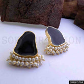 Gold plated Handmade Designer Big Stud Earring SKU5764