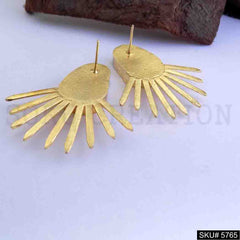 Gold plated Handmade Designer Big Stud Earring SKU5765