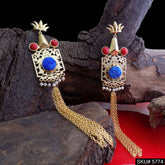 Gold plated Handmade Designer Multi Long Chain Drop and Dangle Earring SKU5774