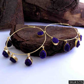 Gold plated Handmade Designer Big Hoops Earring SKU5776