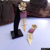 Gold plated Handmade Designer Drop and Dangle Earring SKU5777