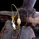 Gold plated Handmade Designer Big Hoops Earring SKU5780