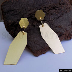Gold plated Handmade Statement Drop and Dangle Earring SKU5789
