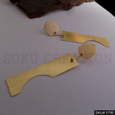 Gold plated Handmade Statement Drop and Dangle Earring SKU5790