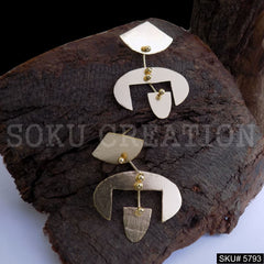 Gold plated Handmade Statement Drop and Dangle Earring SKU5793