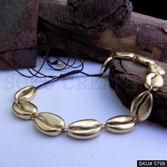 Gold plated Unique Designer Shell Choker SKU5798