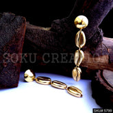 Gold plated Handmade Shell Designer Drop and Dangle Earring SKU5799