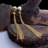 Gold plated Multi Chain with Shell Designer Drop and Dangle Earring SKU5800