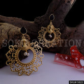 Gold plated Peacock Designer Drop and Dangle Earring SKU5822