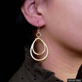 Gold plated Handmade Drop Design style Ear Wire Earring SKU5862