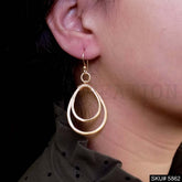 Gold plated Handmade Drop Design style Ear Wire Earring SKU5862