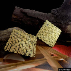 Gold plated Handmade Big Stud Earring SKU5880