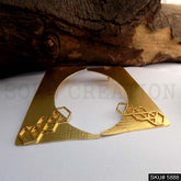 Gold plated Handmade Statement Big Stud Earring SKU5888