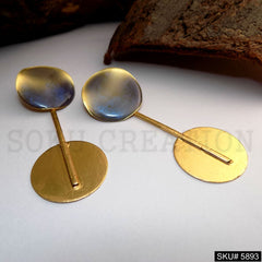 Gold plated Long Stud Style Different Design of Earring SKU5893