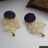 Gold plated Big Stud Designer Earring SKU5897