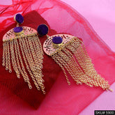 Gold plated Designer Multi Chain Drop and Dangle Earring SKU5900