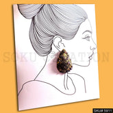 Gold plated Designer Gemstone Drop Style Design Big Earring SKU5911