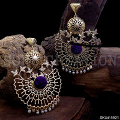 Gold plated Designer Statement Drop and Dangle Earring SKU5921