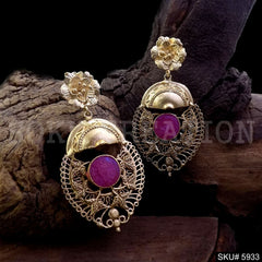 Gold plated Designer Drop and Dangle Earring SKU5933