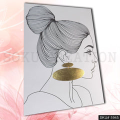 Gold plated Designer Hammered Statement Drop and Dangle Earring SKU5945