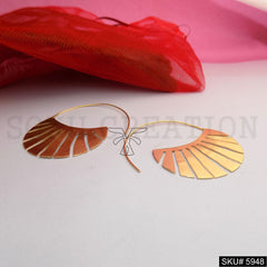 Gold plated Designer Statement Big Hoops Earring SKU5948