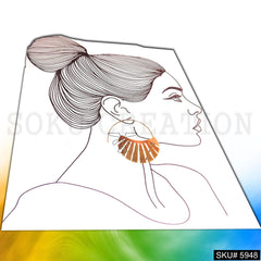 Gold plated Designer Statement Big Hoops Earring SKU5948