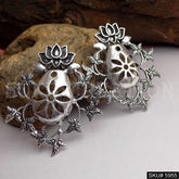 Silver plated Designer Big Stud Earring SKU5955