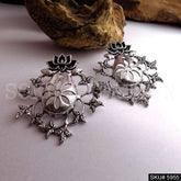 Silver plated Designer Big Stud Earring SKU5955