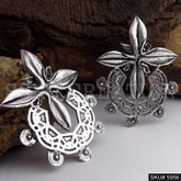 Silver plated Designer Big Stud Earring SKU5956