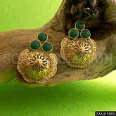 Gold plated Designer Handmade Big Stud Earring SKU5969