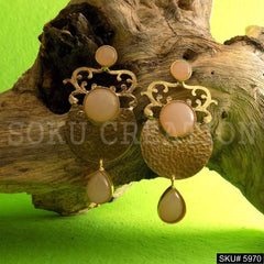 Gold plated Designer Handmade Drop and Dangle Earring SKU5970