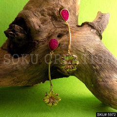 Gold plated Designer Handmade Drop and Dangle Earring SKU5972