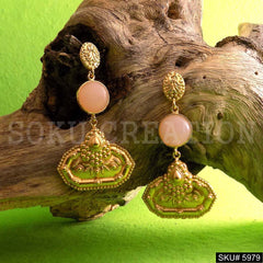 Gold plated Designer Handmade Drop and Dangle Earring SKU5979