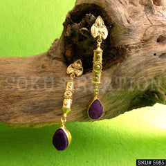 Gold plated Designer Handmade Drop and Dangle Earring SKU5985