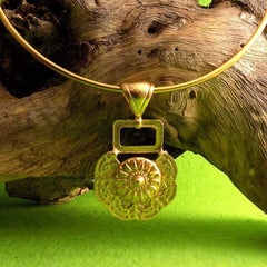 Gold plated Unique Designer Choker With A Big Statement Pendent SKU5995