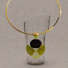 Gold plated Unique Designer Choker With A Big Statement Pendent SKU5996