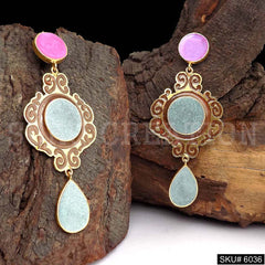 Gold plated Designer Handmade Drop and Dangle Earring SKU6036