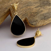 Gold plated Bull Design Handmade Drop and Dangle Earring SKU6039