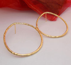 Gold plated Statement Design Drop Style Stud Earring SKU6050