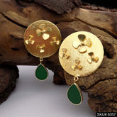 Gold plated Handmade Design Big Stud Earring SKU6057