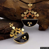 Gold plated Handmade Design Flower Drop and Dangle Earring SKU6068